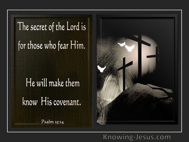 Psalm 25:14 The Secret Of The Lord Is For Those Who Fear Him (brown)